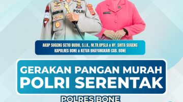 Polres Bone Gelar Gerakan Pangan Murah Serentak, Hadirkan Bahan Pokok Harga Terjangkau untuk Masyarakat