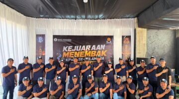 Dansatbrimob Polda Sulsel Hadiri Lomba Menembak Road to Feslafbi, Pererat Kolaborasi dengan Bank Indonesia