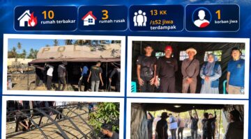 Sat Samapta Polres Bone Dirikan Tenda Darurat untuk Korban Kebakaran di Desa Sanrangeng