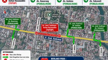 Ada Gau Maraja, Satlantas Polres Bone Alihkan Sejumlah Ruas Jalan di Watampone 26-27 September